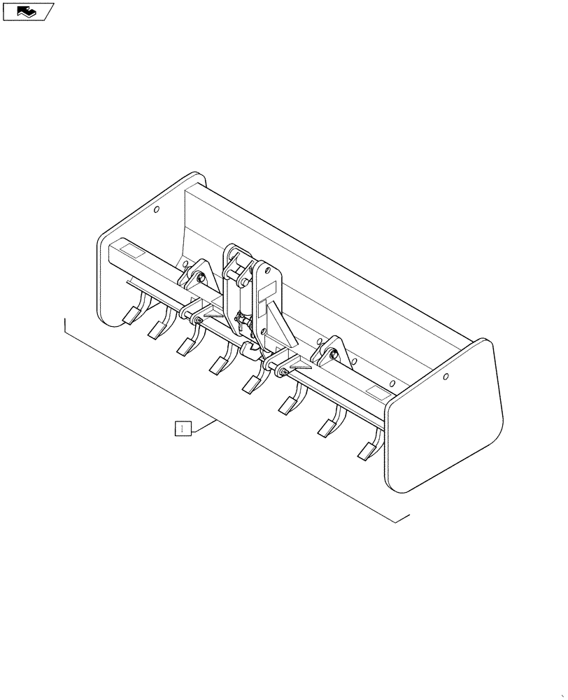 Схема запчастей Case 570N EP - (95.100.030[01]) - BOX SCRAPER (95) - CE ATTACHMENTS