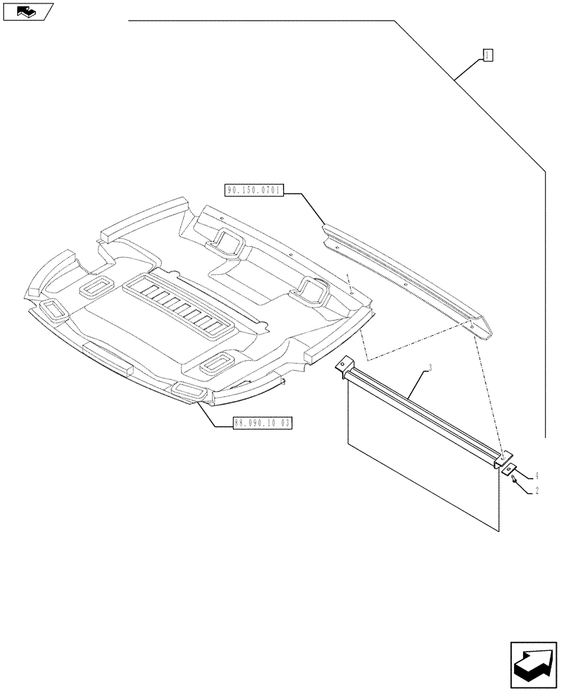 Схема запчастей Case 590SN - (88.090.10[05]) - DIA KIT, DLX CONV - WIDE (88) - ACCESSORIES