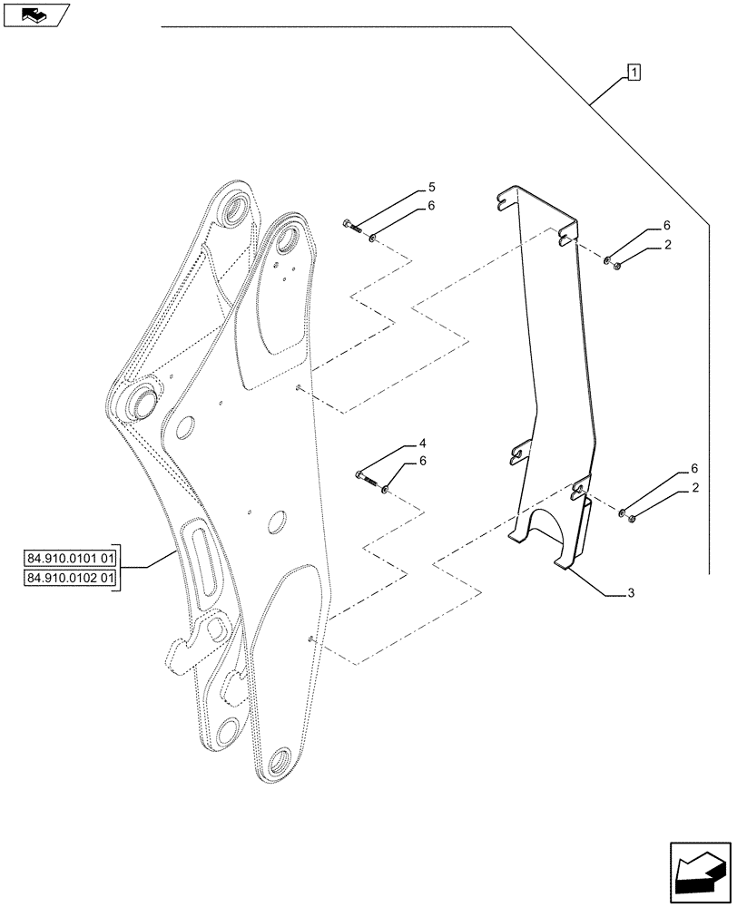 Схема запчастей Case 580SN - (88.035.67[13]) - DIA KIT, NO AUX TO COMBO AUX, MECHANICAL CONTROLS, EXTENDABLE HOE (88) - ACCESSORIES