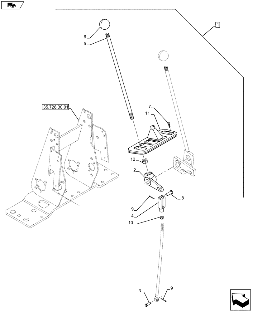 Схема запчастей Case 590SN - (88.084.15[11]) - DIA KIT, CONVERT STANDARD DIPPER TO EXTENDABLE HOE WITH FOOT SWING (88) - ACCESSORIES