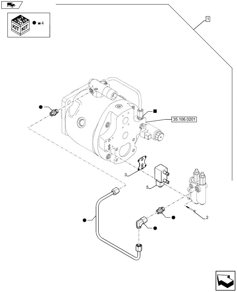 Схема запчастей Case 590SN - (88.035.57) - DIA KIT, SUPPLEMENTAL COLD START AID, MECH (88) - ACCESSORIES