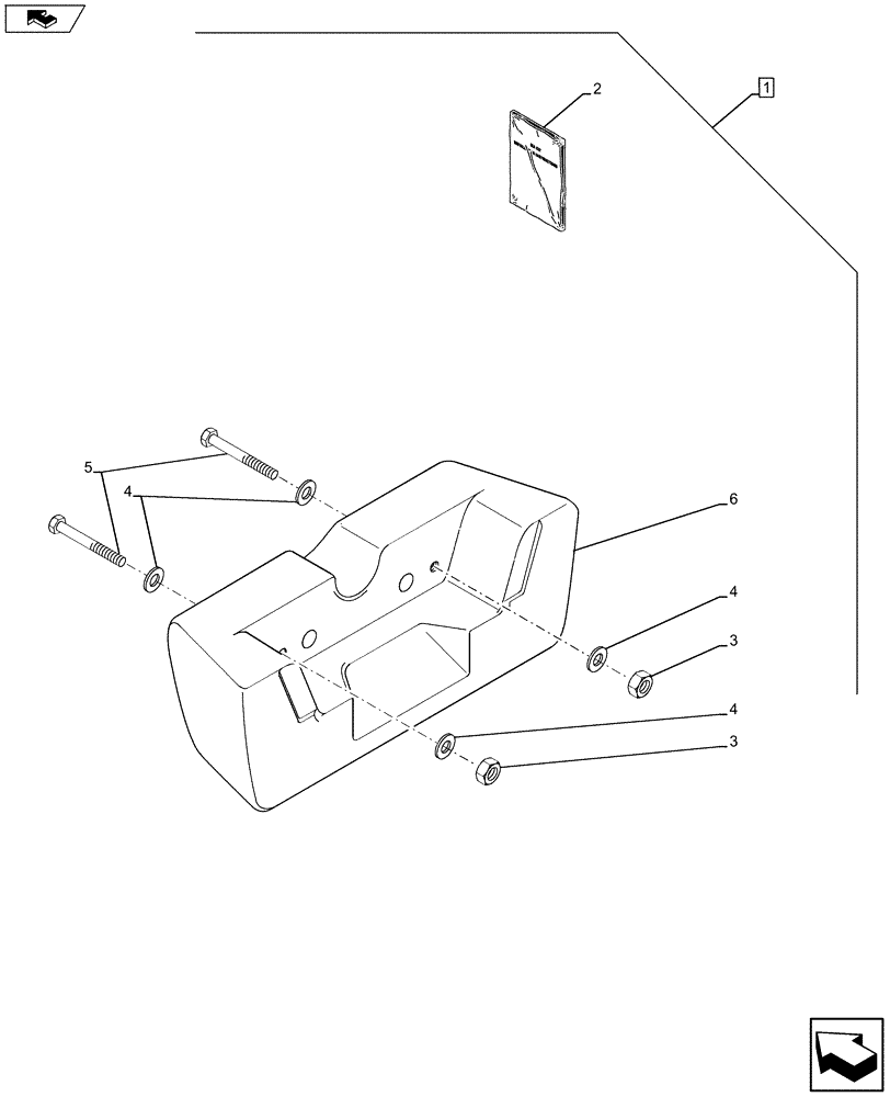 Схема запчастей Case 590SN - (88.037.02) - DIA KIT, HEAVY COUNTERWEIGHT (88) - ACCESSORIES