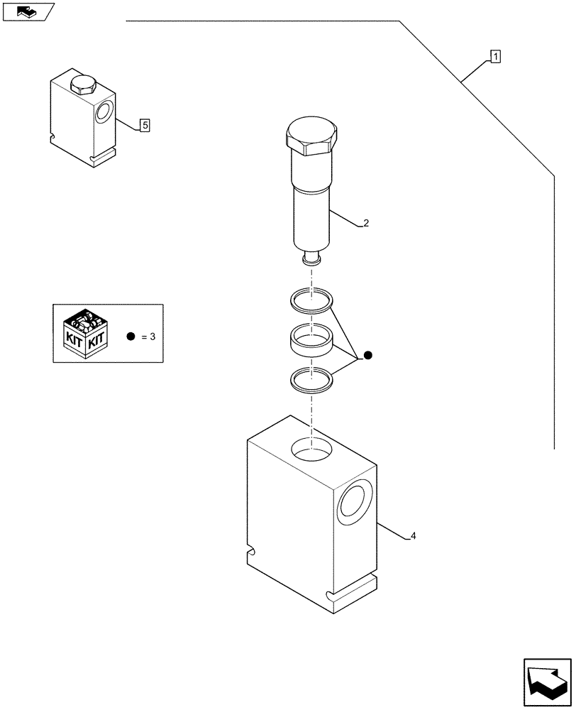 Схема запчастей Case 590SN - (88.035.55[06]) - DIA KIT, UNI-AUX TO COMBO, STD, POWER CONTROL (88) - ACCESSORIES