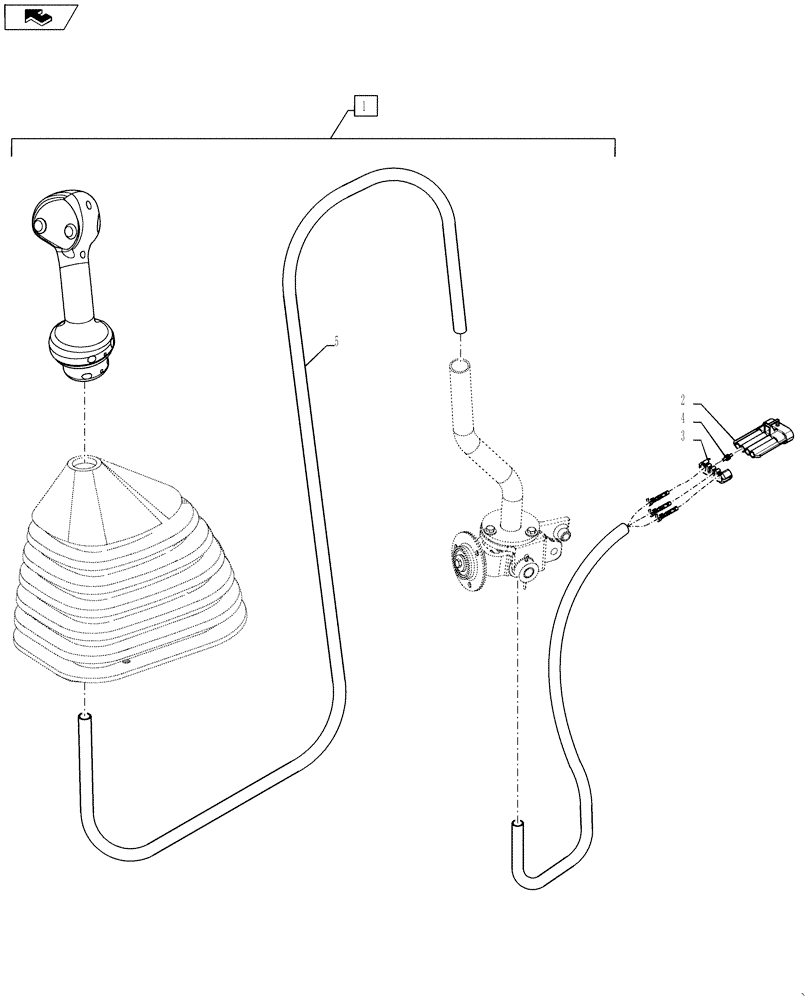 Схема запчастей Case 570NXT - (35.724.AE[01]) - 2 SPOOL LOADER LEVER KNOB (35) - HYDRAULIC SYSTEMS