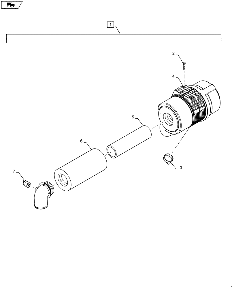 Схема запчастей Case SR250 - (10.202.AB) - AIR FILTER (10) - ENGINE