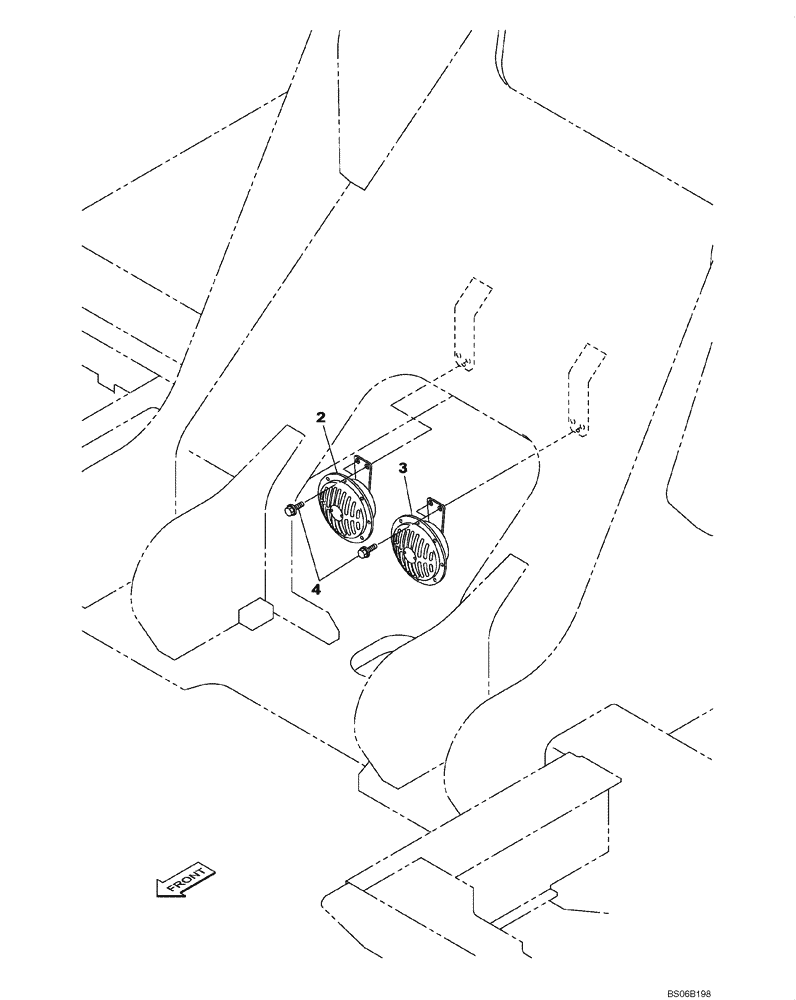 Схема запчастей Case CX700 - (04-006-00[01]) - HORN (04) - ELECTRICAL SYSTEMS