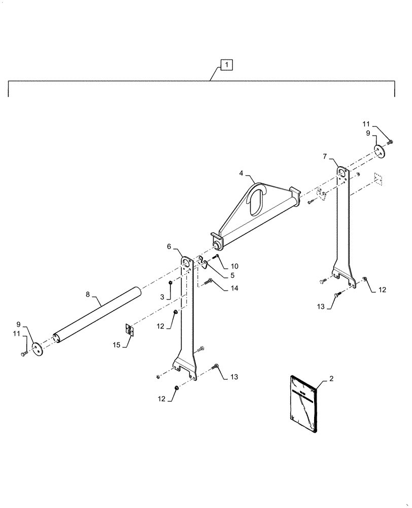 Схема запчастей Case TV380 - (88.088.01) - DIA KIT, SINGLE POINT LIFT HOOK (SV300,TV380) (88) - ACCESSORIES