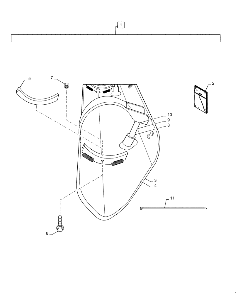 Схема запчастей Case TR340 - (88.100.35[01]) - DIA KIT, CYLINDER GUARD (88) - ACCESSORIES