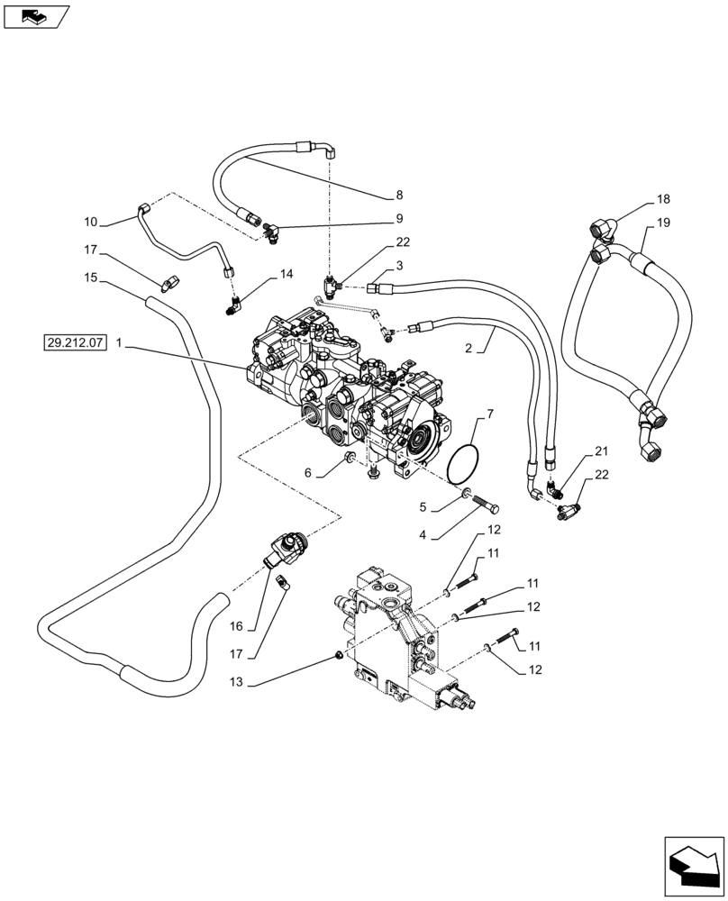 Схема запчастей Case TR320 - (35.359.02[02]) - PUMP, MECHANICAL (TR320,TV380) (35) - HYDRAULIC SYSTEMS