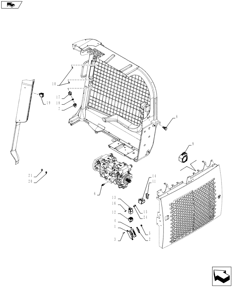 Схема запчастей Case SV300 - (55.418.01[01]) - COMMON INSTRUMENTS AND ELEC (ALL CASE) (55) - ELECTRICAL SYSTEMS