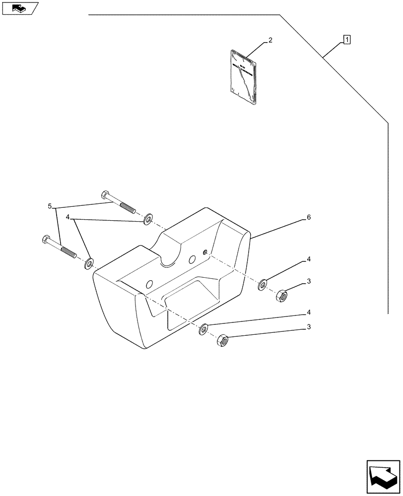 Схема запчастей Case 580SN - (88.037.01) - DIA KIT, STANDARD COUNTERWEIGHT (88) - ACCESSORIES