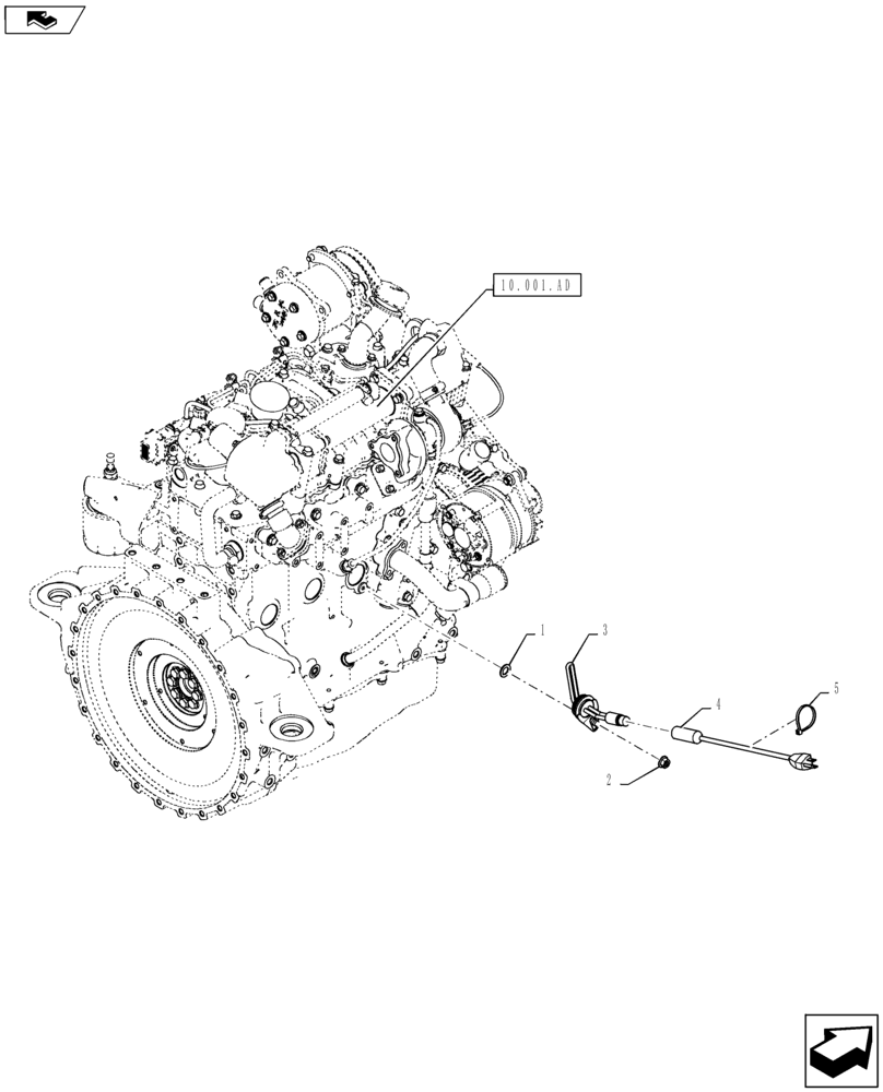 Схема запчастей Case SV250 - (10.001.AF) - BLOCK HEATER (10) - ENGINE