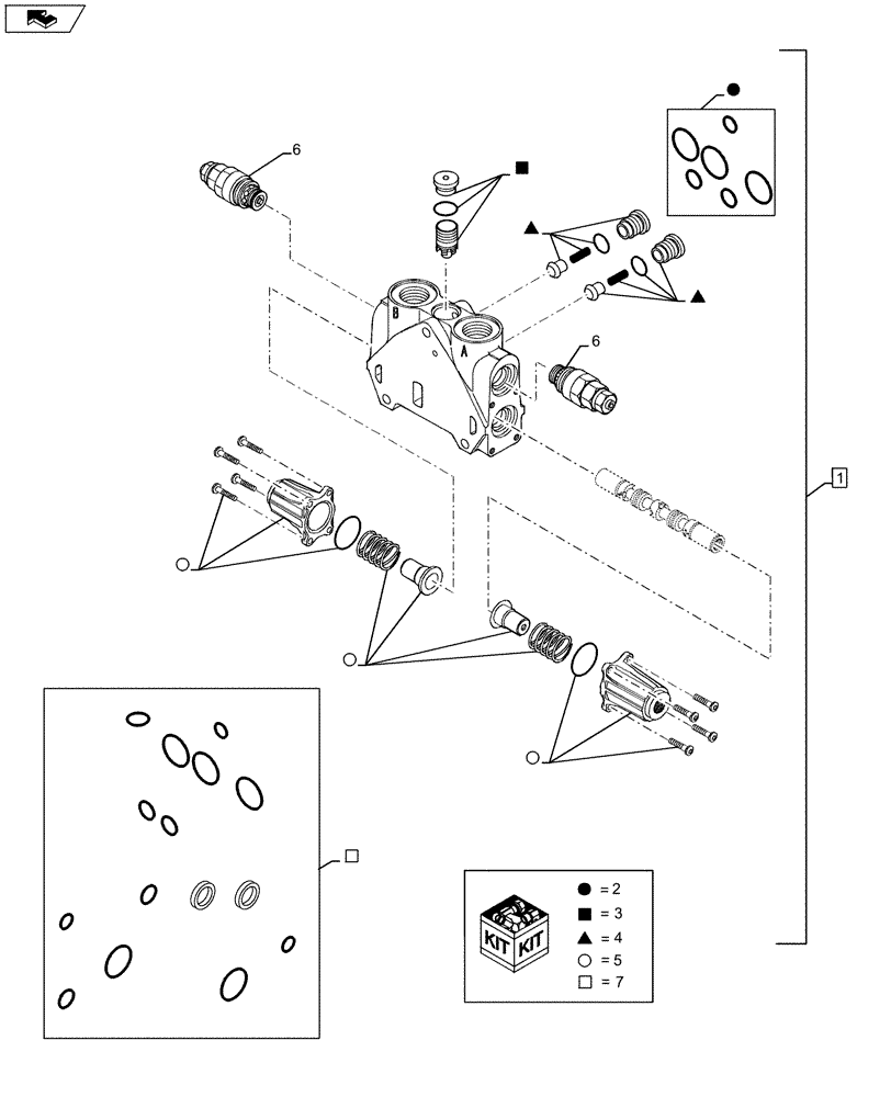 Схема запчастей Case 580SN - (35.726.56[03A]) - BACKHOE CONTROL VALVE, SWING SECTION - D9006 (35) - HYDRAULIC SYSTEMS