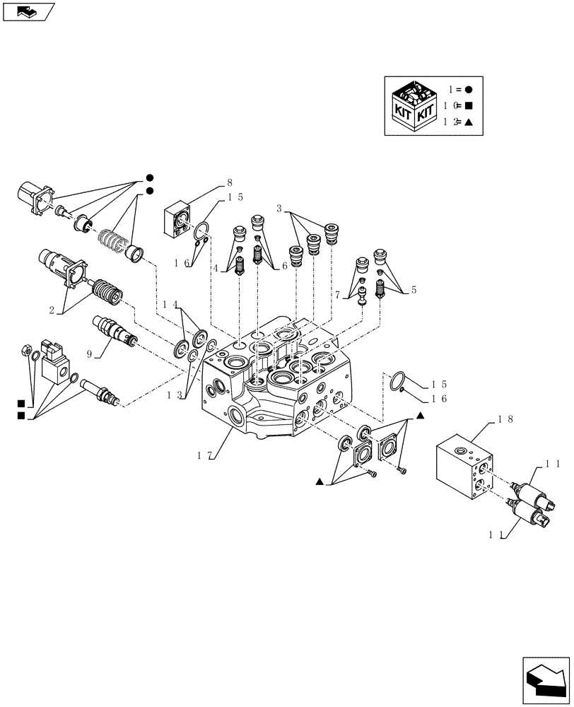 Схема запчастей Case SR175 - (35.355.AH) - CONTROL VALVE, MECHANICAL HAND EH AUX (SR130-SV300) (35) - HYDRAULIC SYSTEMS