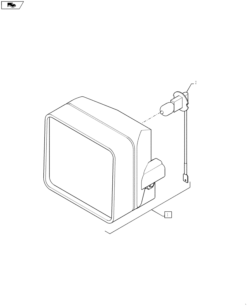 Схема запчастей Case 570NXT - (55.404.BS[04]) - FRONT DRIVE LIGHT (55) - ELECTRICAL SYSTEMS