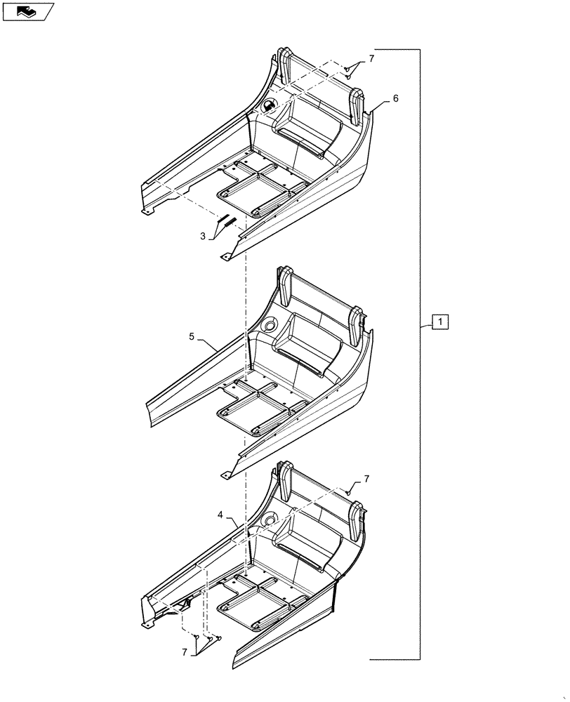 Схема запчастей Case SV185 - (88.090.09) - DIA KIT, INTERIOR TRIM CASE (88) - ACCESSORIES