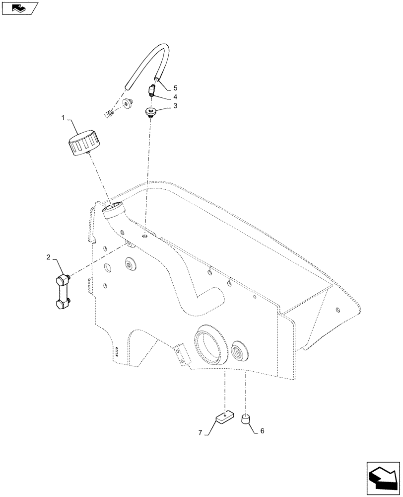 Схема запчастей Case TV380 - (35.750.01) - TANK, HYDRAULIC (SV300,TV380) (35) - HYDRAULIC SYSTEMS