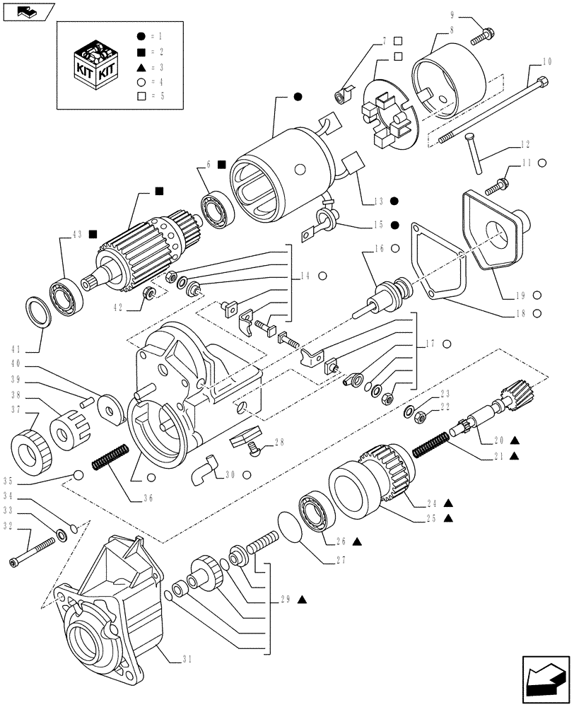 Схема запчастей Case 590SN - (55.201.01[02]) - STARTER (55) - ELECTRICAL SYSTEMS