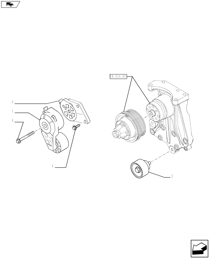 Схема запчастей Case F4DFE613F A002 - (10.402.03) - WATER PUMP DRIVE (2853587) (10) - ENGINE