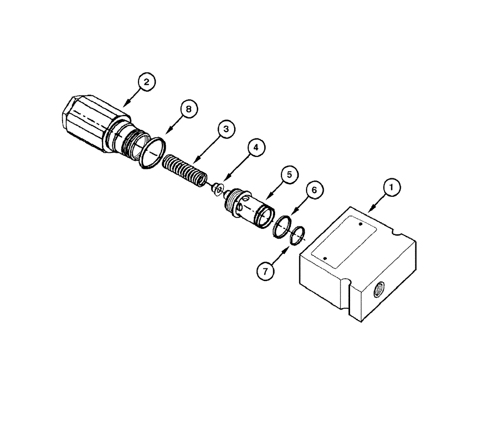 Схема запчастей Case 865 DHP - (8-070) - BRAKE AND STEERING - RELIEF VALVE (08) - HYDRAULICS