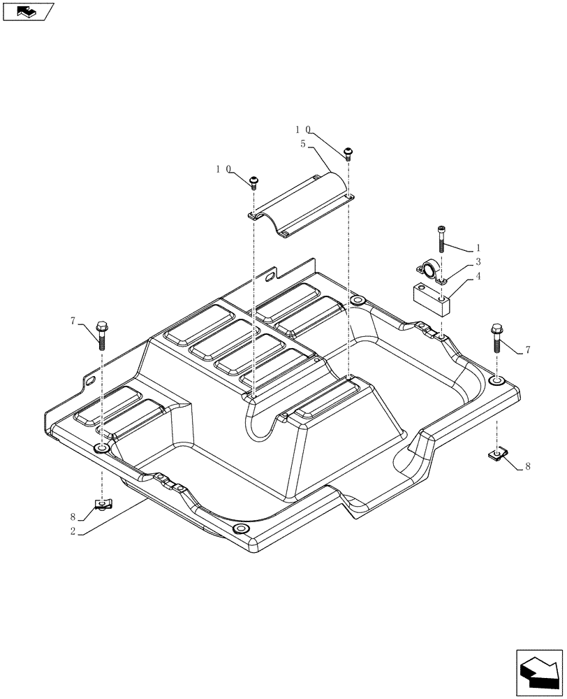 Схема запчастей Case TR320 - (90.112.03[05]) - FLOORPLATE, PEDAL (90) - PLATFORM, CAB, BODYWORK AND DECALS