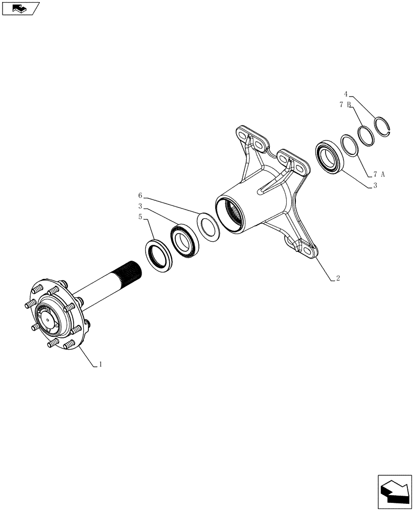 Схема запчастей Case SR250 - (44.106.02) - AXLE ASSEMBLY, HD, COMPONENTS (44) - WHEELS