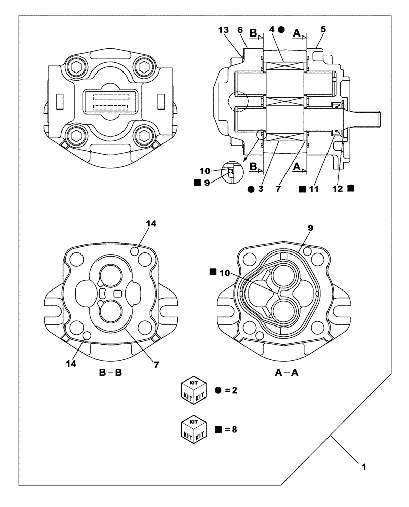 Схема запчастей Case CX160C - (35.106.AD[12]) - HYDRAULIC PUMP - OPTIONAL (35) - HYDRAULIC SYSTEMS