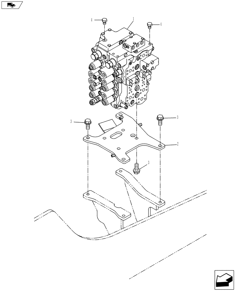 Схема запчастей Case CX160C - (35.359.AB[06]) - CONTROL VALVE - STANDARD (35) - HYDRAULIC SYSTEMS