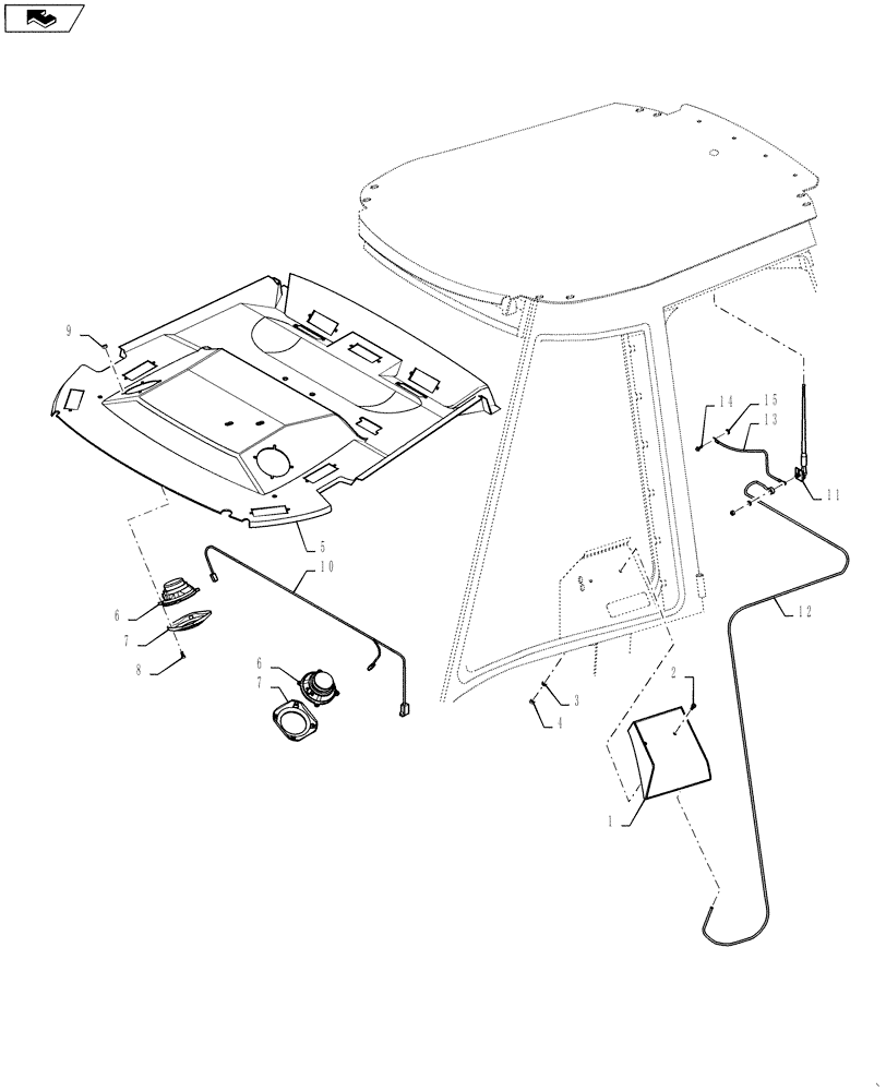 Схема запчастей Case 570NXT - (55.512.AA) - RADIO READY PACKAGE (55) - ELECTRICAL SYSTEMS