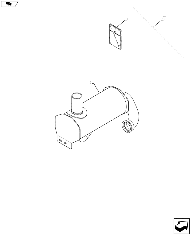 Схема запчастей Case 590SN - (88.010.02) - DIA KIT, SPARK ARRESTED MUFFLER (88) - ACCESSORIES