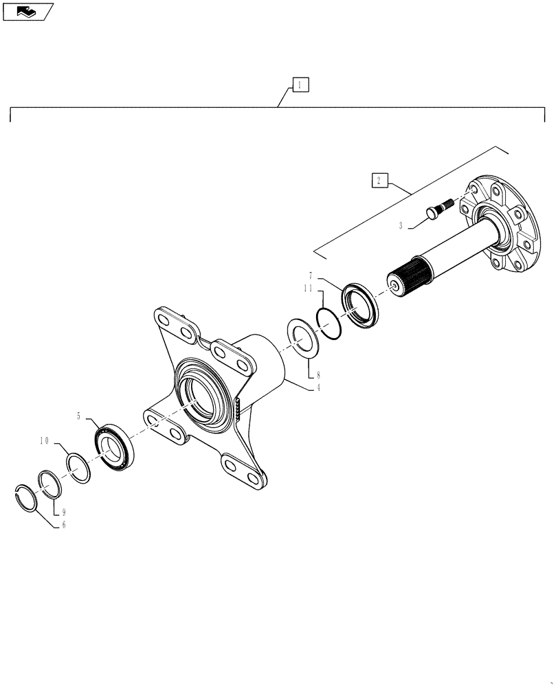 Схема запчастей Case SR220 - (29.202.AJ[02]) - AXLE HUB ASSY (29) - HYDROSTATIC DRIVE