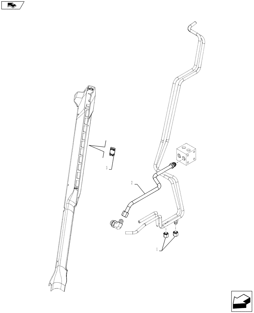 Схема запчастей Case SR250 - (35.101.02) - SELF LEVELING - NONE (SR250,SV300,TR320,TV380) (35) - HYDRAULIC SYSTEMS