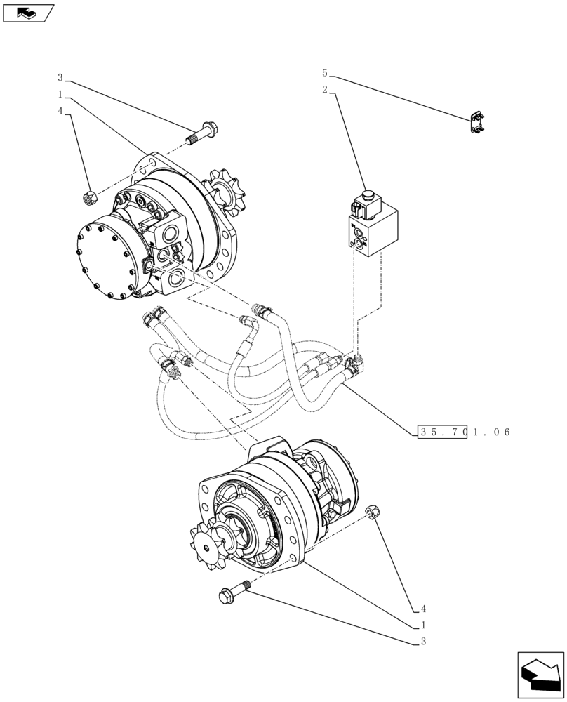 Схема запчастей Case SR250 - (29.212.01) - TRAVEL SPEED, 1 SPEED (SR250,SV300) (29) - HYDROSTATIC DRIVE