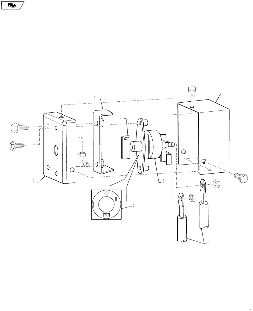 Схема запчастей Case CX210B - (04-14[01]) - BATTERY, DISCONNECT SWITCH (06) - ELECTRICAL SYSTEMS