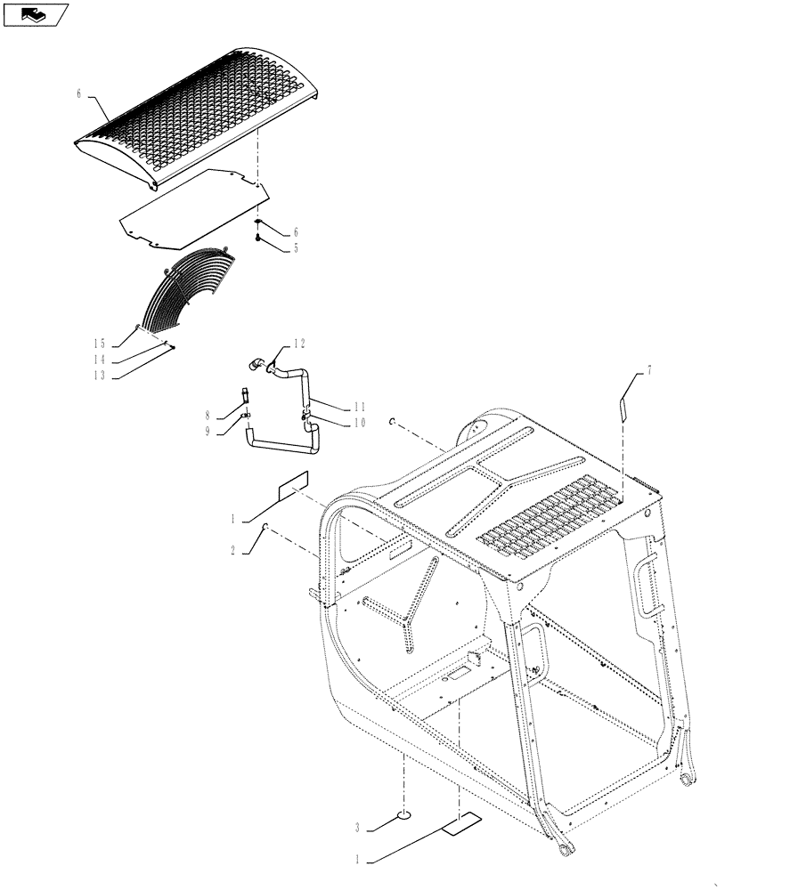 Схема запчастей Case SV300 - (50.200.01) - OPEN CAB, NO HEAT OR HVAC (ALL CASE) (50) - CAB CLIMATE CONTROL