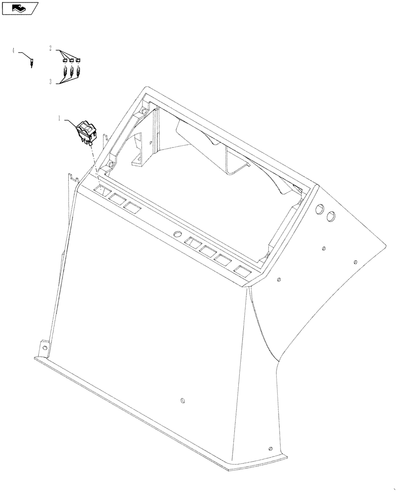 Схема запчастей Case 570NXT - (55.512.CF) - SWITCH LOADER COUPLER (55) - ELECTRICAL SYSTEMS