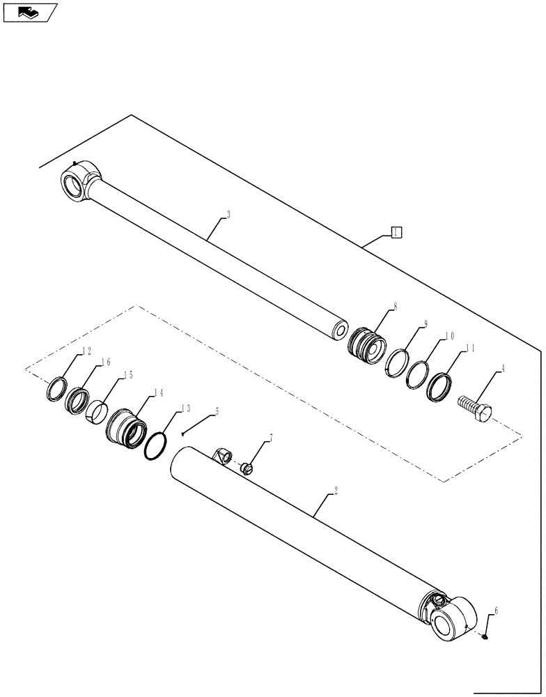 Схема запчастей Case 580SN WT - (35.730.01[02]) - CYLINDER - BACKHOE DIPPER(580SN, 580SN WT) (35) - HYDRAULIC SYSTEMS