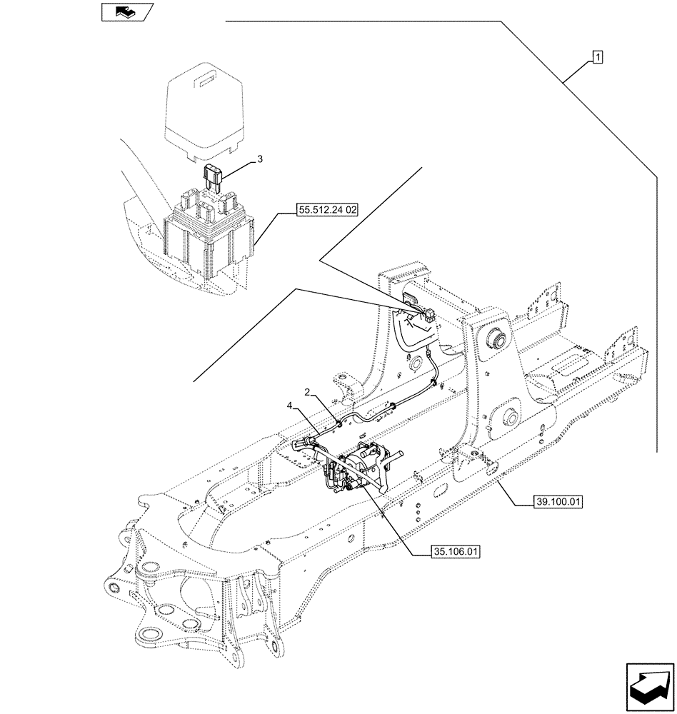 Схема запчастей Case 590SN - (88.055.08[02]) - DIA KIT, COLD START AID, MECH (88) - ACCESSORIES