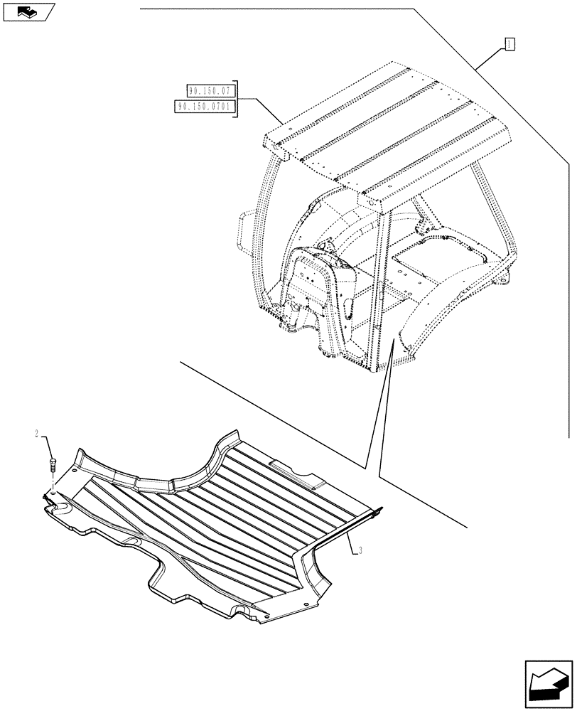 Схема запчастей Case 590SN - (88.090.11[09]) - DIA KIT, CANOPY CONVERSION WIDE -DLX (88) - ACCESSORIES