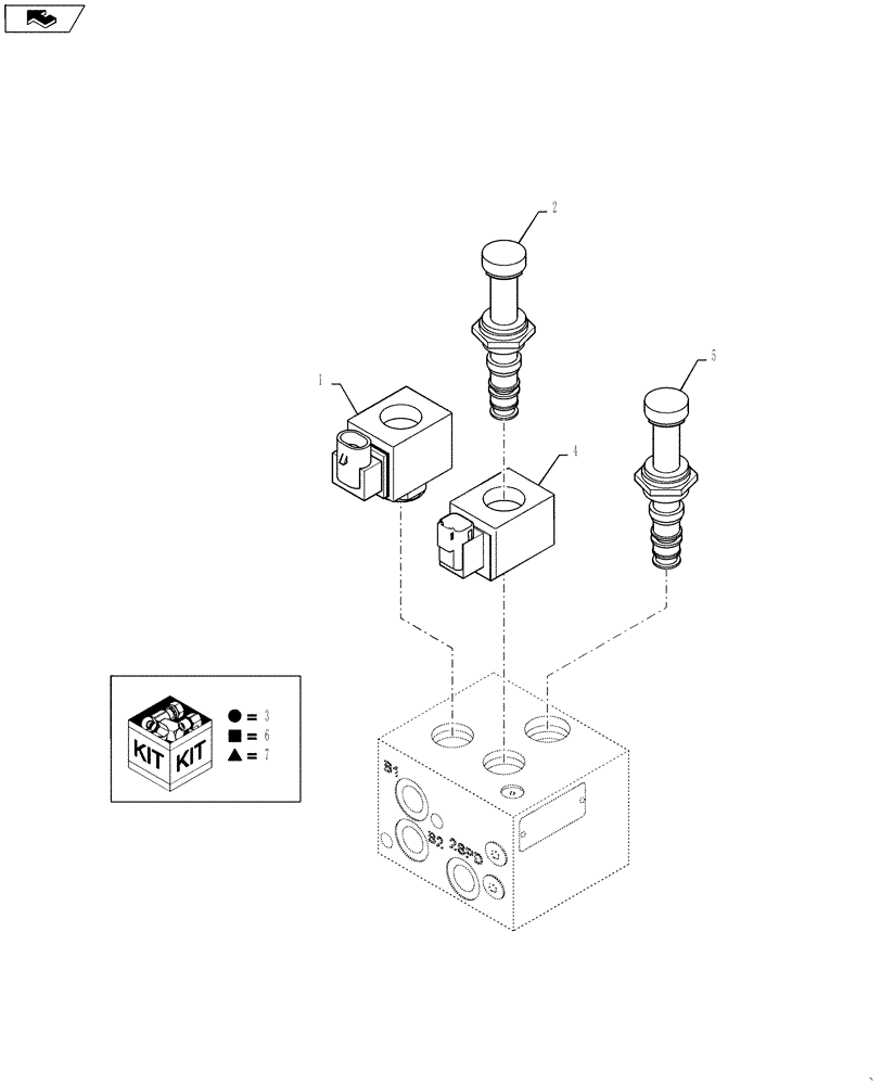 Схема запчастей Case TR320 - (29.212.05[02]) - BRAKE VALVE - 2-SPEED (SV300) (29) - HYDROSTATIC DRIVE