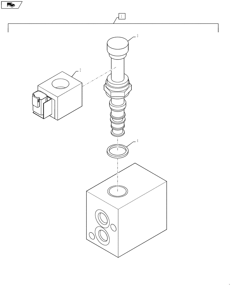 Схема запчастей Case SR175 - (35.353.AC[01]) - BRAKE VALVE, 1 SPEED (35) - HYDRAULIC SYSTEMS