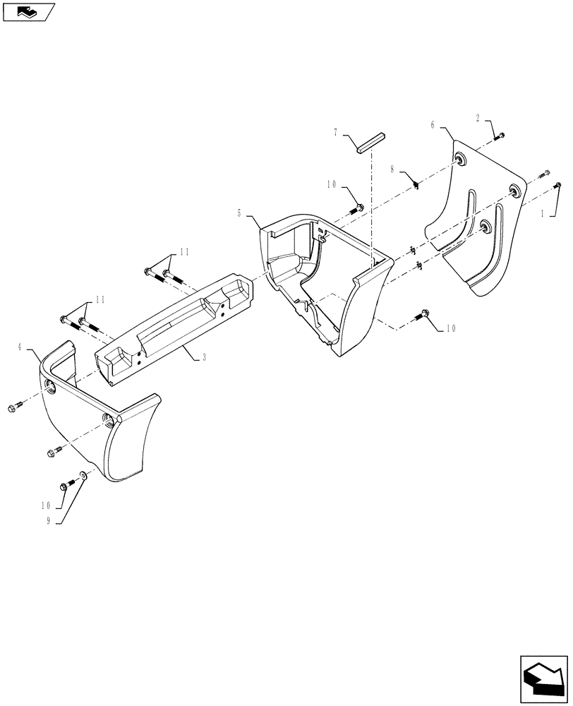 Схема запчастей Case SV250 - (39.140.AM) - COUNTERWEIGHT (39) - FRAMES AND BALLASTING