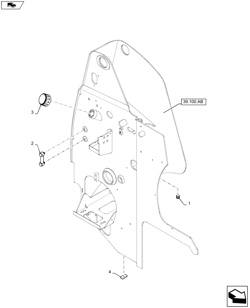 Схема запчастей Case SR130 - (35.300.AQ) - HYDRAULIC FLUID RESERVOIR (35) - HYDRAULIC SYSTEMS