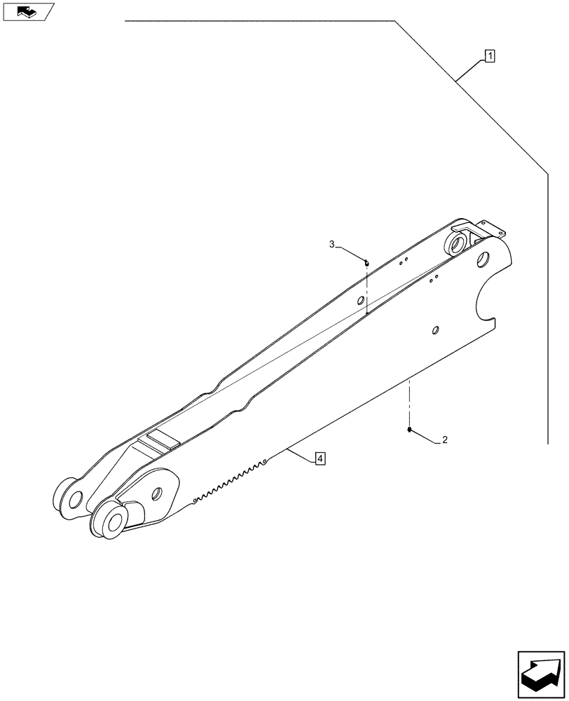 Схема запчастей Case 580SN - (88.084.13[05]) - DIA KIT, DIPPER STANDARD TO EXT HOE WITH FOOT SWING (88) - ACCESSORIES