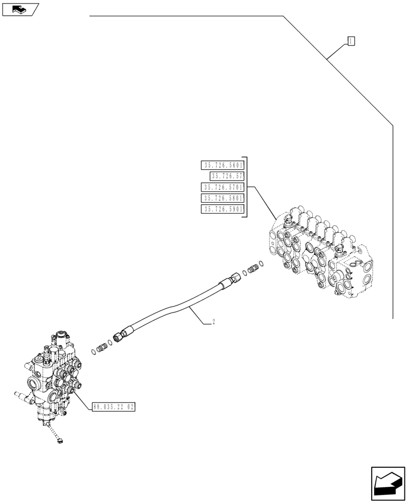 Схема запчастей Case 590SN - (88.035.22[10]) - DIA KIT, MECH CONTROLS, 3 SPOOLS, STANDARD TRANSMISSION (88) - ACCESSORIES