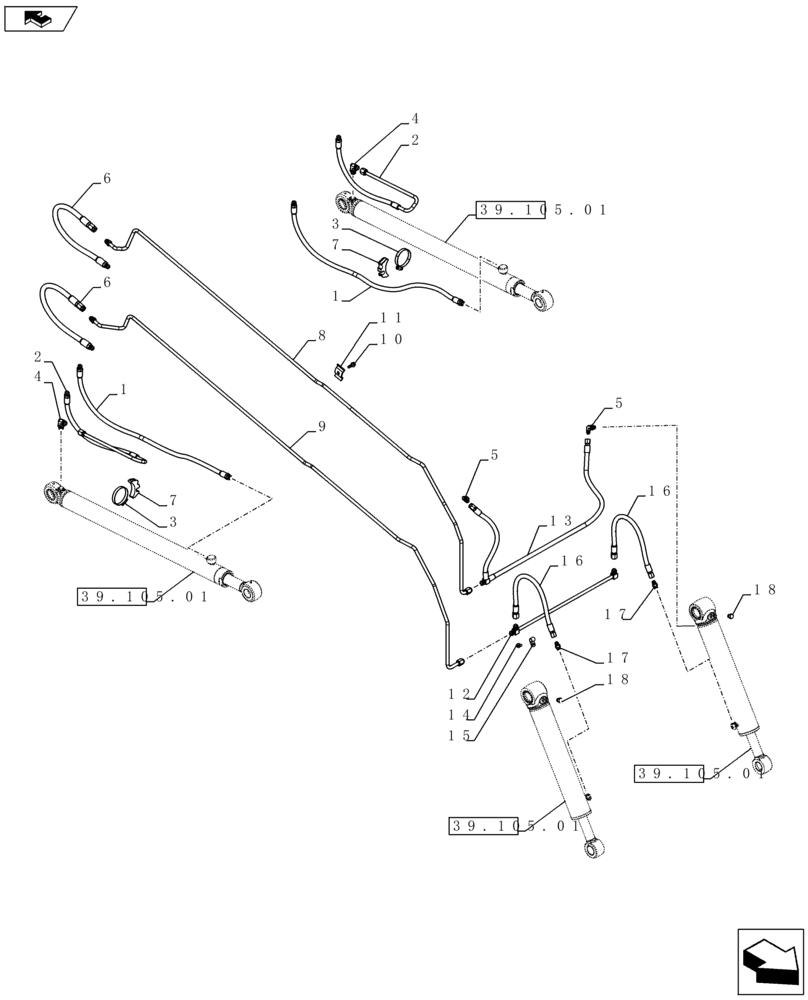 Схема запчастей Case TR320 - (35.701.01) - LOADER HYDRAULIC LIFT (SR250,TR320 (35) - HYDRAULIC SYSTEMS