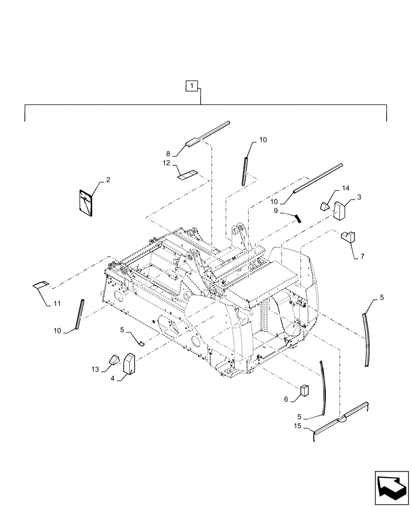 Схема запчастей Case SV250 - (88.090.11) - DIA KIT, DEBRIS SOFT PARTS (88) - ACCESSORIES