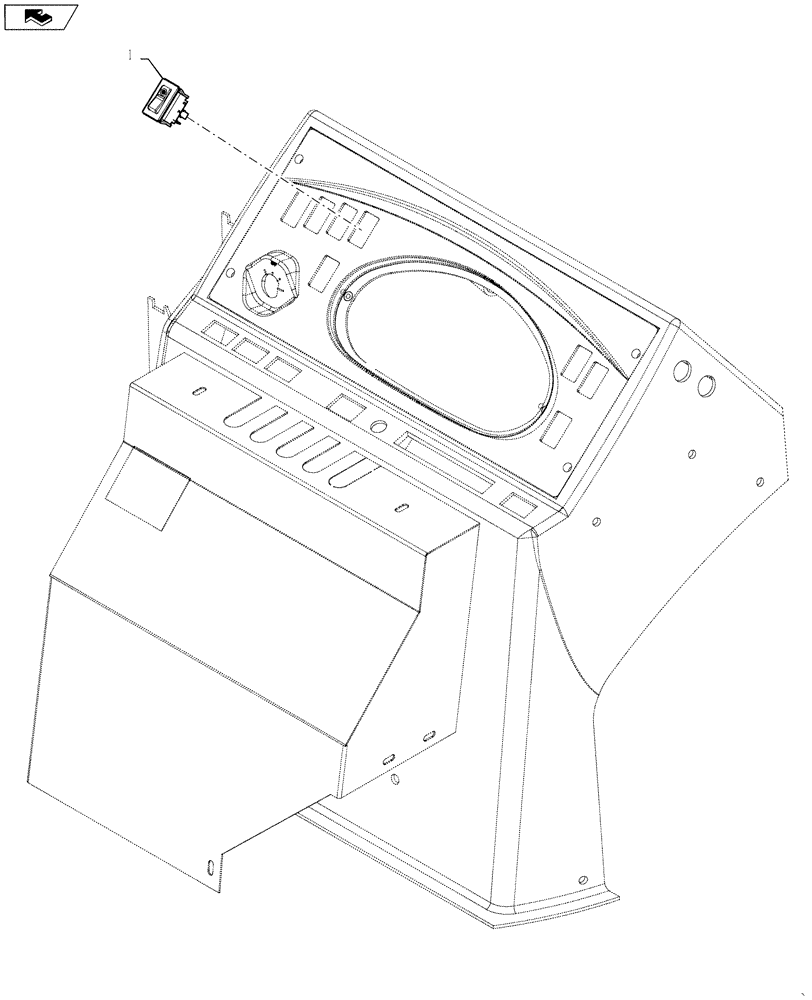 Схема запчастей Case 570NXT - (55.526.AF) - RIDE CONTROL SWITCH (55) - ELECTRICAL SYSTEMS