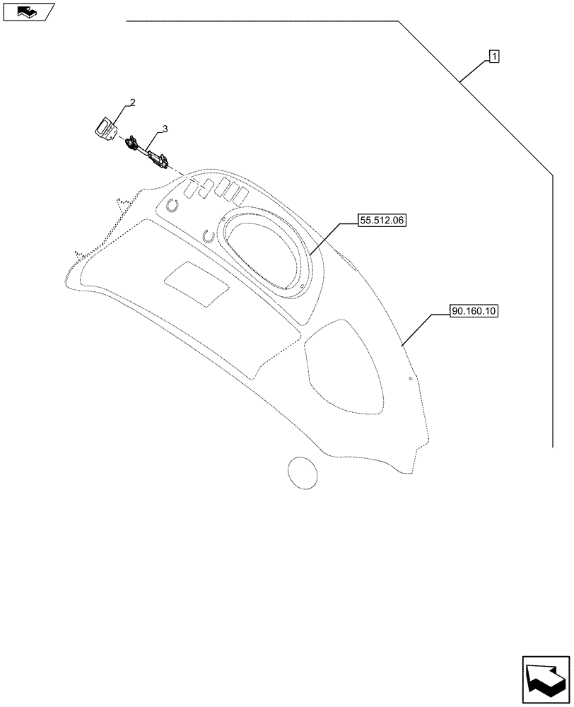 Схема запчастей Case 590SN - (88.035.45[02]) - DIA KIT, AUTO RIDE CONTROL STANDARD C9008 (88) - ACCESSORIES