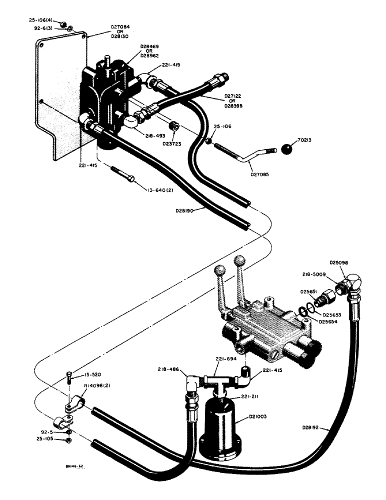 Схема запчастей Case 31 - (040) - HYDRAULICS FOR EAGLE HITCH LANDSCAPERS CONTROL 